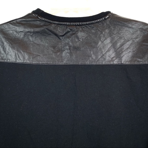 Black long sleeve shirt with faux across shoulders - Picture 4 of 6